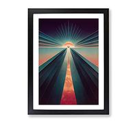 Awesome Abstract Art No.4 Framed Print | A2 Black Framed Wall Art | Ready to Hang | Abstract Fantasy Picture | Living Room Bedroom Lounge Office