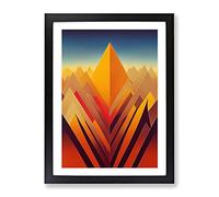 Awesome Abstract Art No.7 Framed Print | A2 Black Framed Wall Art | Ready to Hang | Abstract Fantasy Picture | Living Room Bedroom Lounge Office