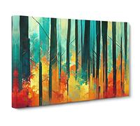 Awesome Abstract Forest Canvas Wall Art Print 30x20 Inch