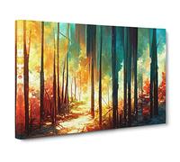Awesome Abstract Forest Canvas Wall Art Print 30x20 Inch