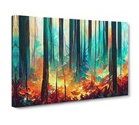 Awesome Abstract Forest Canvas Wall Art Print 30x20 Inch