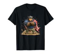 Awesome America Bear in Hero Look for USA Cape Lovers T-Shirt