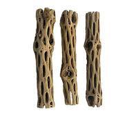 Awesome Aquatic Natural Cholla/Choya Wood 3 Pieces 6” for Shrimp Habitat and Food Treat Hermit Crabs Plecos Aquarium Decoration Lowers pH Hideouts and Chew Toys Reptiles Thorn Free Dried Organic