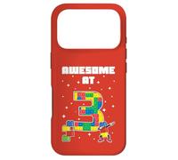 Awesome At 3 Year Old Block Building Bricks Kids Birthday Case for iPhone 17 Pro