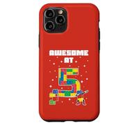Awesome At 5 Year Old Block Building Bricks Kids Birthday Case for iPhone 11 Pro