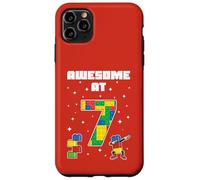Awesome At 7 Year Old Block Building Bricks Kids Birthday Case for iPhone 11 Pro Max