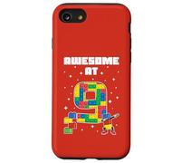 Awesome At 9 Year Old Block Building Bricks Kids Birthday Case for iPhone SE (2020) / 7/8