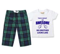 Awesome Big Brother Pyjamas Children Tartan Trouser Bottoms Pyjama Set Big Brother 60 SECOND MAKEOVER Green 3-4 Years