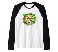 Awesome Brazil Flag, I Love Jaguar, Brazilian 2026 Gifts Raglan Baseball Tee