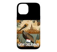 Awesome Brown Pelican with New Orleans Colors Costume Case for iPhone 14
