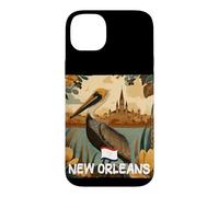 Awesome Brown Pelican with New Orleans Colors Costume Case for iPhone 14 Plus
