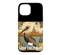 Awesome Brown Pelican with New Orleans Colors Costume Case for iPhone 15