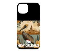 Awesome Brown Pelican with New Orleans Colors Costume Case for iPhone 15 Plus