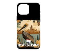 Awesome Brown Pelican with New Orleans Colors Costume Case for iPhone 16 Pro Max