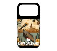 Awesome Brown Pelican with New Orleans Colors Costume Case for iPhone 17 Pro