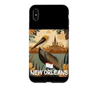 Awesome Brown Pelican with New Orleans Colors Costume Case for iPhone XS Max