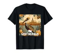 Awesome Brown Pelican with New Orleans Colors Costume T-Shirt
