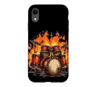 Awesome Burning Rock Drums Costume for Drummer and Flames Case for iPhone XR