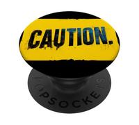 Awesome Caution Look in Yellow Color PopSockets Adhesive PopGrip