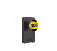 Awesome Caution Look in Yellow Color PopSockets PopWallet for MagSafe