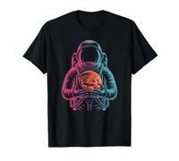 Awesome Cosmic Astronaut Holding a Vibrant Geology Globe T-Shirt
