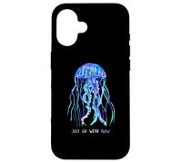 Awesome Cute UnderWater Fish Sea Just Go With Flow JellyFish Case for iPhone 16