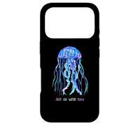 Awesome Cute UnderWater Fish Sea Just Go With Flow JellyFish Case for iPhone 17 Pro