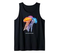 Awesome Cute Underwater Fish Sea Just Go with Flow Jellyfish Tank Top