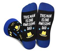 Awesome Dad Socks for Men from Daughter Son - Funny Novelty Fathers Day Birthday Gifts for Him Daddy Step Dad - Fun Happy Silly Funky Odd Socks Personalised Gift Ideas Christmas Stocking Fillers