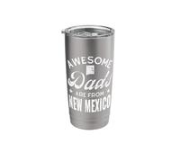 Awesome Dads from New Mexico Father's Day State Map Pride Stainless Steel Insulated Tumbler