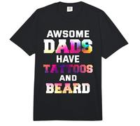 Awesome dads Have Tattoos and Beard Comfort Colors Adult Heavyweight T-Shirt