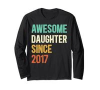 Awesome Daughter Since 2017 Long Sleeve T-Shirt