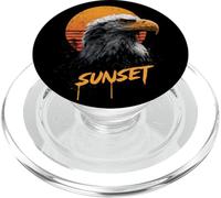 Awesome Eagle Face with Sunset Statement Look PopSockets PopGrip for MagSafe