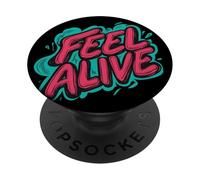 Awesome Feel Alive Emblem for Boys and Girls PopSockets Adhesive PopGrip