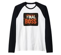 Awesome Final Boss Costume for Boys and Girls Raglan Baseball Tee