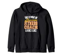 Awesome Fitness Coach Confidence Statement Zip Hoodie
