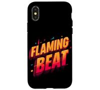 Awesome Flaming Beat Speech Logo Case for iPhone X/XS