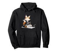 Awesome Fox with Japanese Writing for Boys and Girls Pullover Hoodie