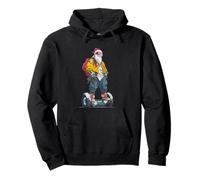 Awesome Future Santa Claus with electric Wheel and Cool Look Pullover Hoodie