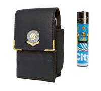Awesome Gifts Manchester City football club cigarette packet holder and Clipper gas lighter