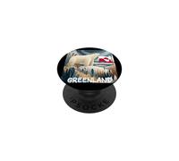 Awesome Greenland Ice Bear Look with Nature and Flag PopSockets Adhesive PopGrip