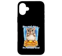 Awesome Hamster Joke, It's Pancake Time Breakfast Humor Case for iPhone 16 Plus