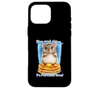 Awesome Hamster Joke, It's Pancake Time Breakfast Humor Case for iPhone 16 Pro Max