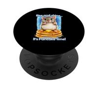 Awesome Hamster Joke, It's Pancake Time Breakfast Humor PopSockets Adhesive PopGrip