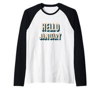 Awesome Hello January Speech Costume for Boys and Girls Raglan Baseball Tee