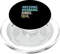 Awesome Husband Since 1974 52nd wedding anniversary 52 years PopSockets PopGrip for MagSafe