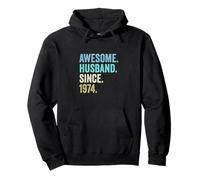 Awesome Husband Since 1974 52nd wedding anniversary 52 years Pullover Hoodie