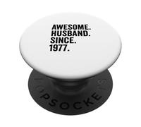 Awesome Husband Since 1977 49th wedding anniversary 49 years PopSockets Adhesive PopGrip