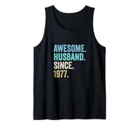 Awesome Husband Since 1977 49th Wedding Anniversary 49 Years Tank Top