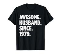 Awesome Husband Since 1979 Retro 47th Wedding Anniversary T-Shirt